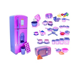 Big cozinha infantil completa rosa brinquedo fogão comidinha