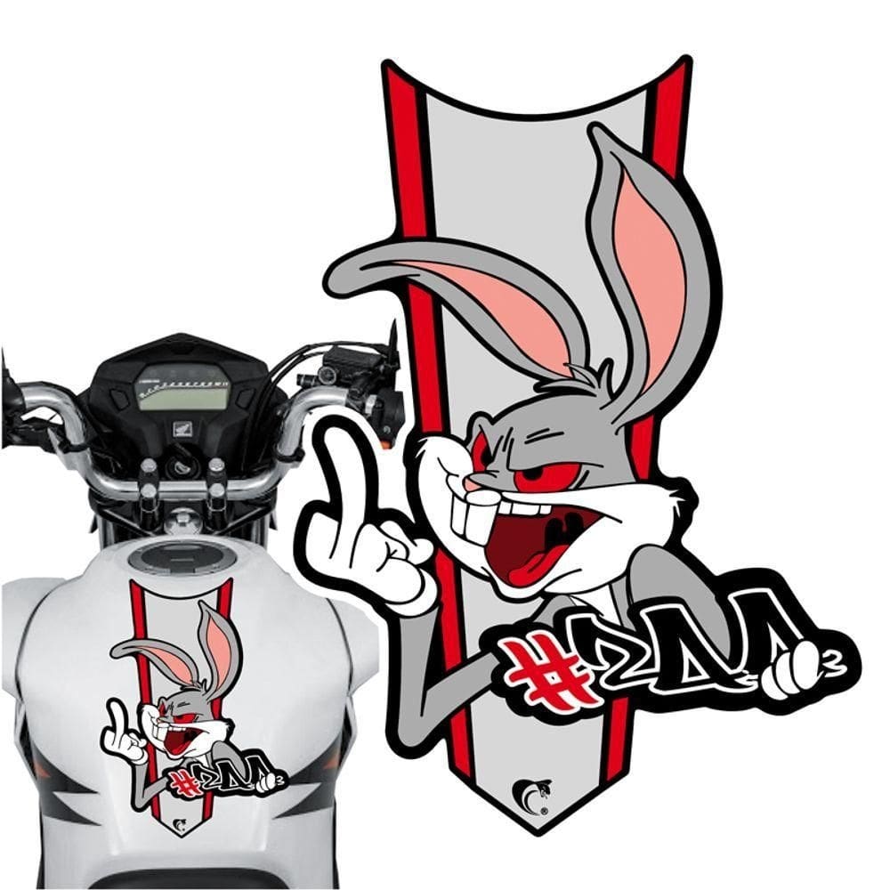 Adesivo Faixa Gravata Sem Resina Moto Pernalonga Vermelho Cor Vermelho