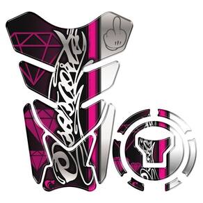 Kit Protetor Tanque Adesivo Moto Honda Acima 2018 Rosa Cor Rosa