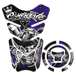 Kit Protetor Tanque Adesivo Moto Honda Acima 2018 Azul Cor Azul