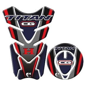 Protetor Tanque E Bocal Adesivo Moto Honda Titan Até 2017 Azul Cor Azul