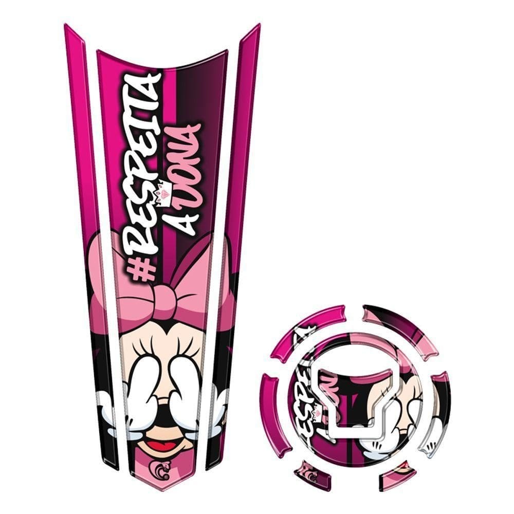Adesivo Protetor Tanque E Bocal Gravata Honda Ano Acima 2018 Minnie Cor Rosa
