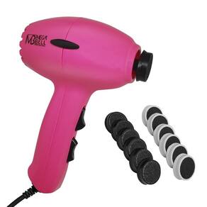 Lixa elétrica pedicuro mega bell compact pink 12 lixas 127v