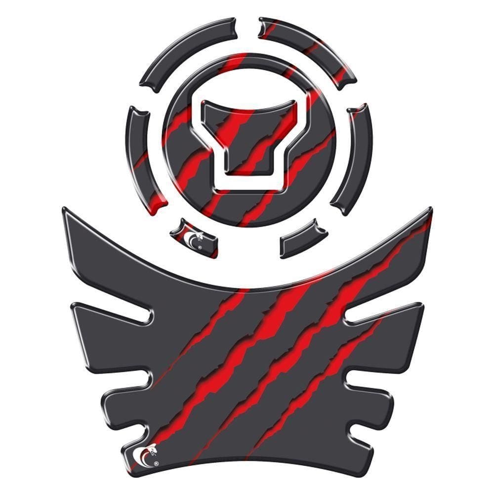 Kit Adesivo Protetor Tanque E Bocal Moto Honda Acima 2018 Garras Vermelho