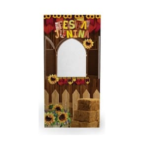 Painel Decorativo Vazado Festa junina janela