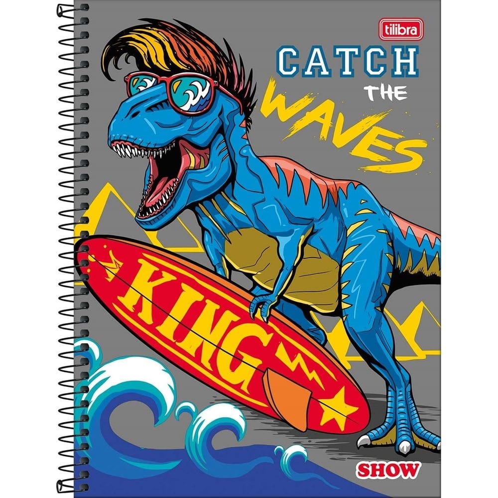 Caderno Espiral Universitário 20 Matérias Show Feminino/Masculino 320 Folhas Capa Dura Tilibra