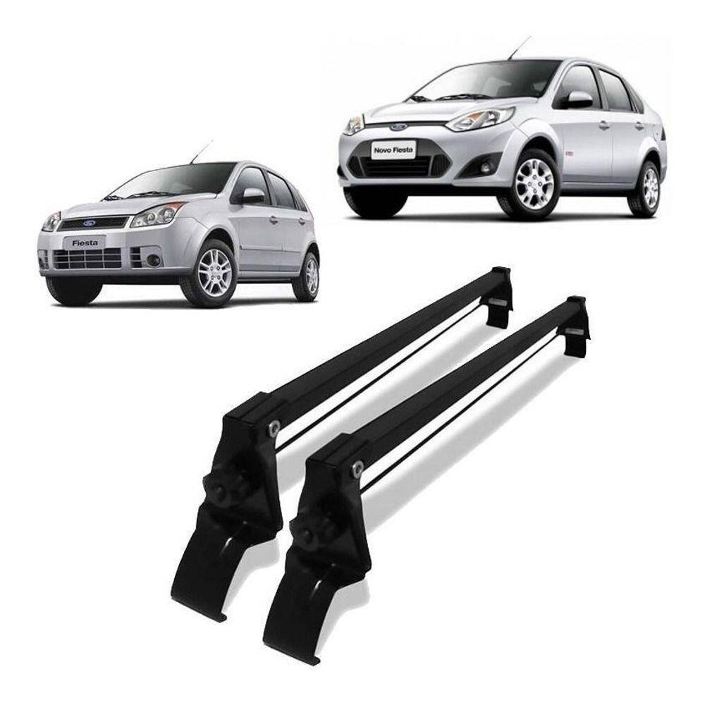 Rack bagageiro teto ferro fiesta hatch e sedan 2002 a 2014