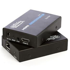 Extender hdmi tx-rx 120m via cabo de rede cat5e cat6 bivolt