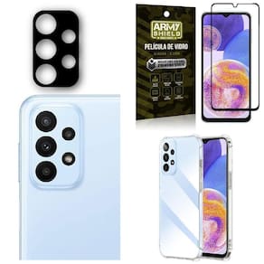 Kit capinha samsung a23 4g + película de câmera +película 3d