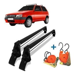 Rack Teto Fiat Uno Mille 2 Pts 84 A 2013 + 2 Cintas Catraca