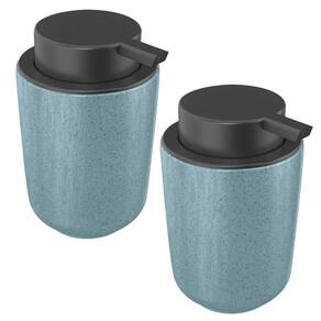 2X Porta Sabonete Liquido De Banheiro 250Ml Ou Osaka - Azul