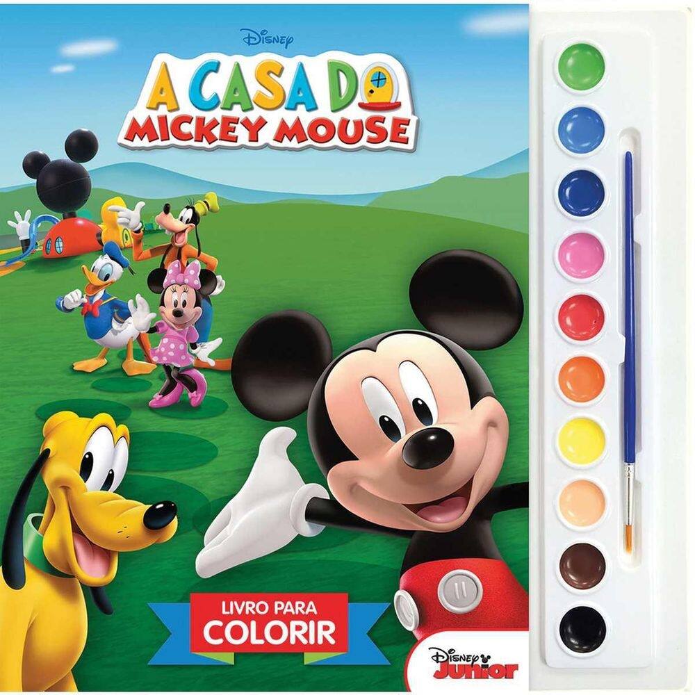 Livro Infantil Colorir A Casa Do Mickey Aquarela