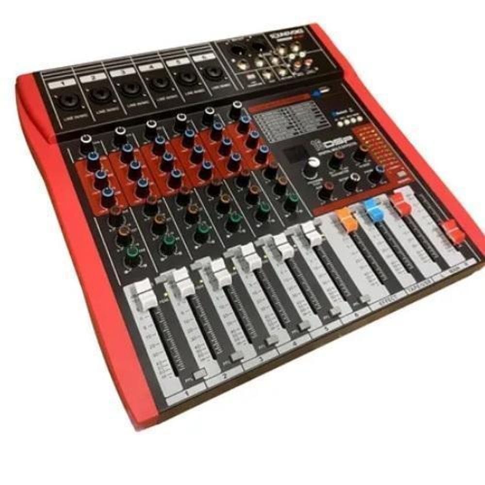 Mesa de som soundvoice 6c mr602 rubi com interface e efeito