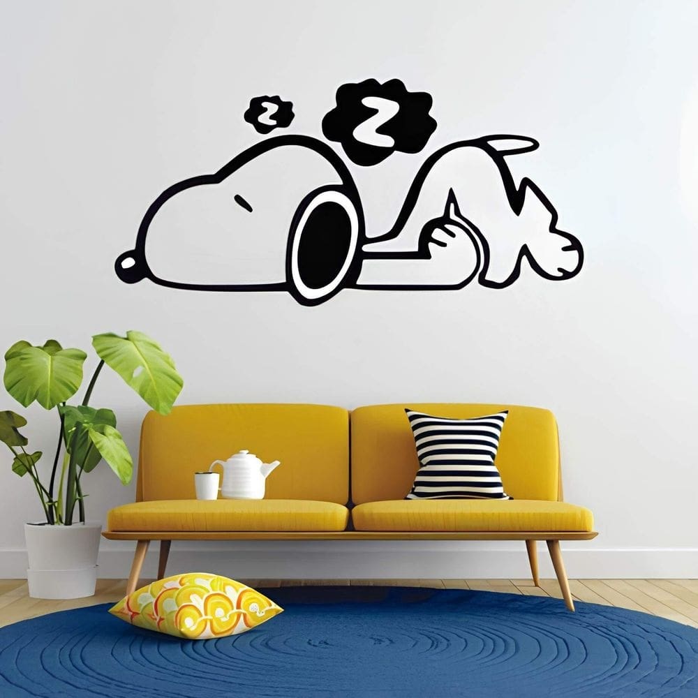 Aadesivo De Parede Snoopy Dormindo