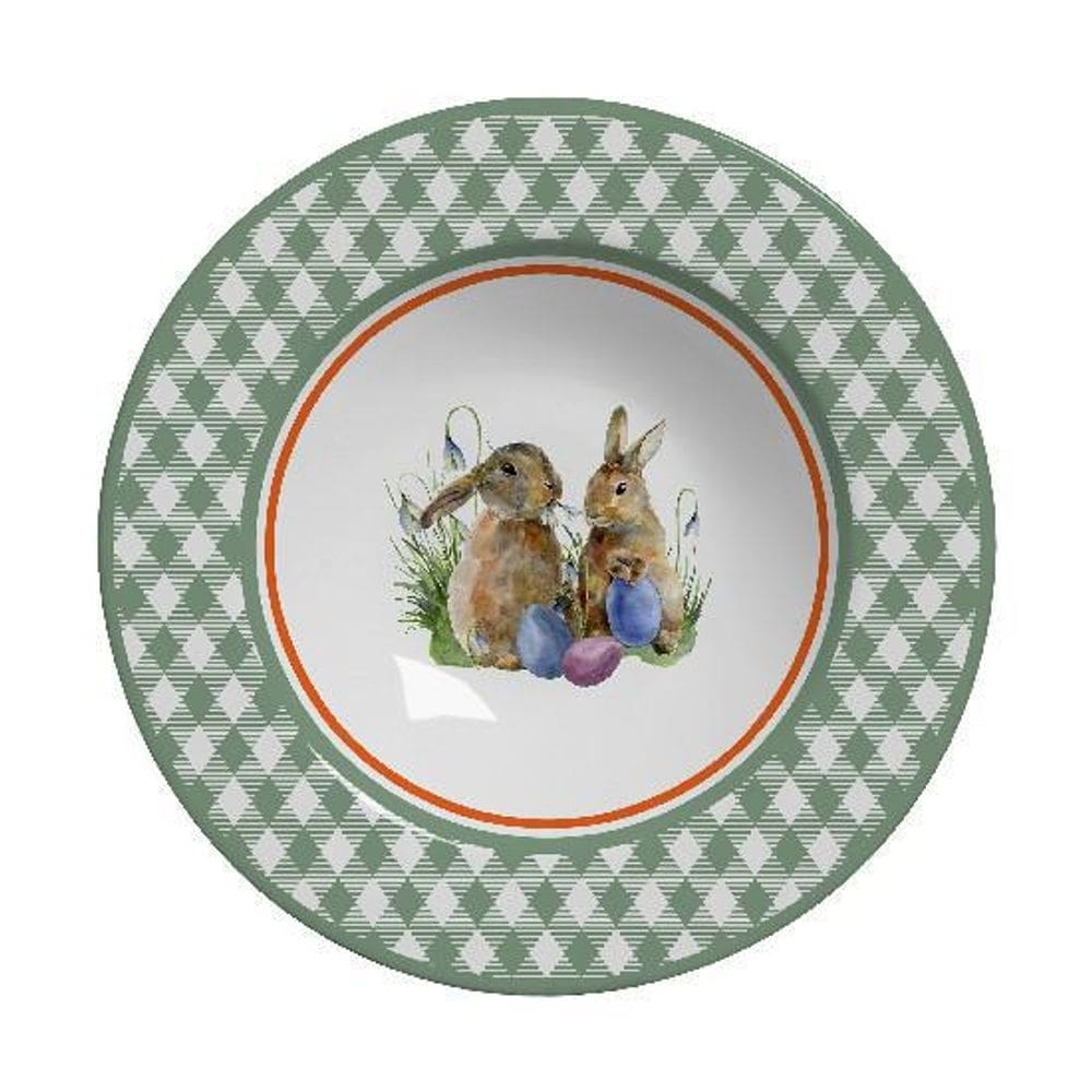 Jogo de pratos coelho bunny fundo 6 pcs