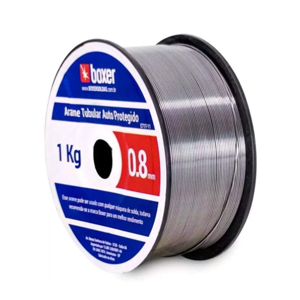 Rolo de arame mig sem gás maquina de solda 1kg boxer soldas