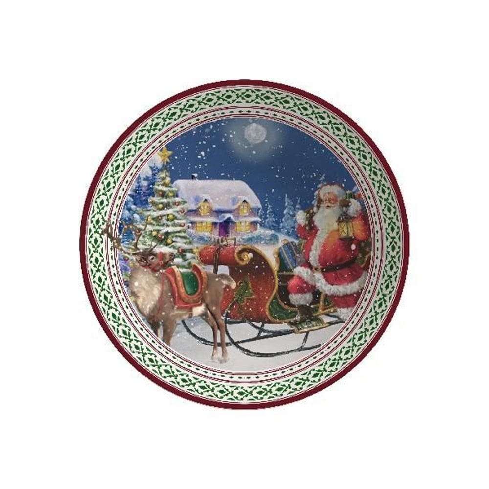 Jogo de bowls natal decorado c/6 und natalina alleanza 1 l