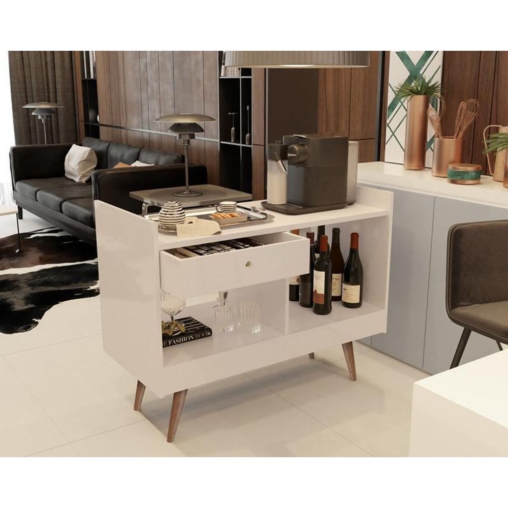 Aparador buffet retrô e divisor de ambientes 4064 perola