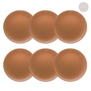 Conjunto 6 pratos rasos 26cm unni acetinado avelã oxford