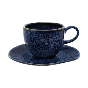 Jogo 6 xícaras chá grande 220ml ryo safira porcelana -oxford