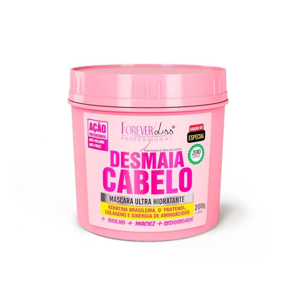 Máscara Ultra Hidratante Desmaia Cabelo Forever Liss 200g