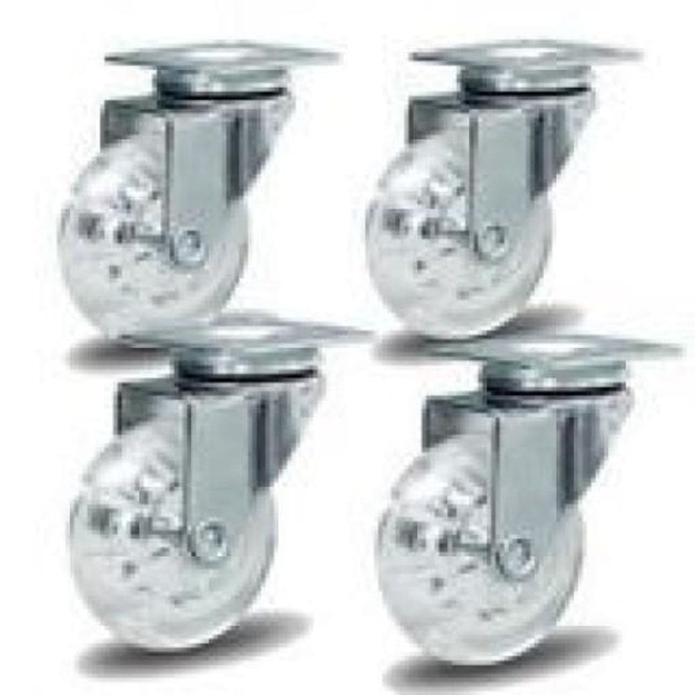 Rodizio cromado para carrinhos e móveis roda gel kit 4 unids