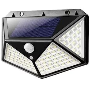Luminária Moderna 100 Leds Externa Preto Prova D`Água
