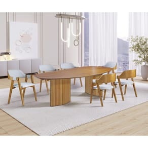 Sala de Jantar Tampo Orgânico com 6 Cadeiras 2,0x1,0m - Florença - Art Salas