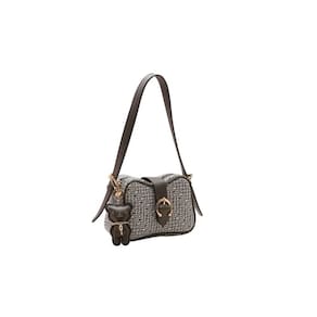 Bolsa ombro feminina chenson mini monograma natural