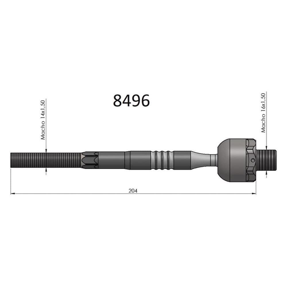 Barra axial duster oroch captur bortec ba 8496