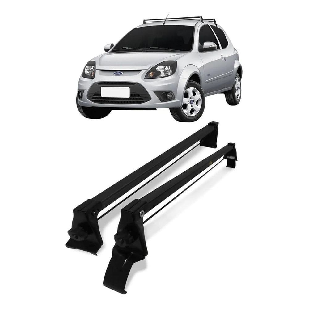 Rack teto bagageiro aço ford ka 2008 à 2013 + cinta catraca