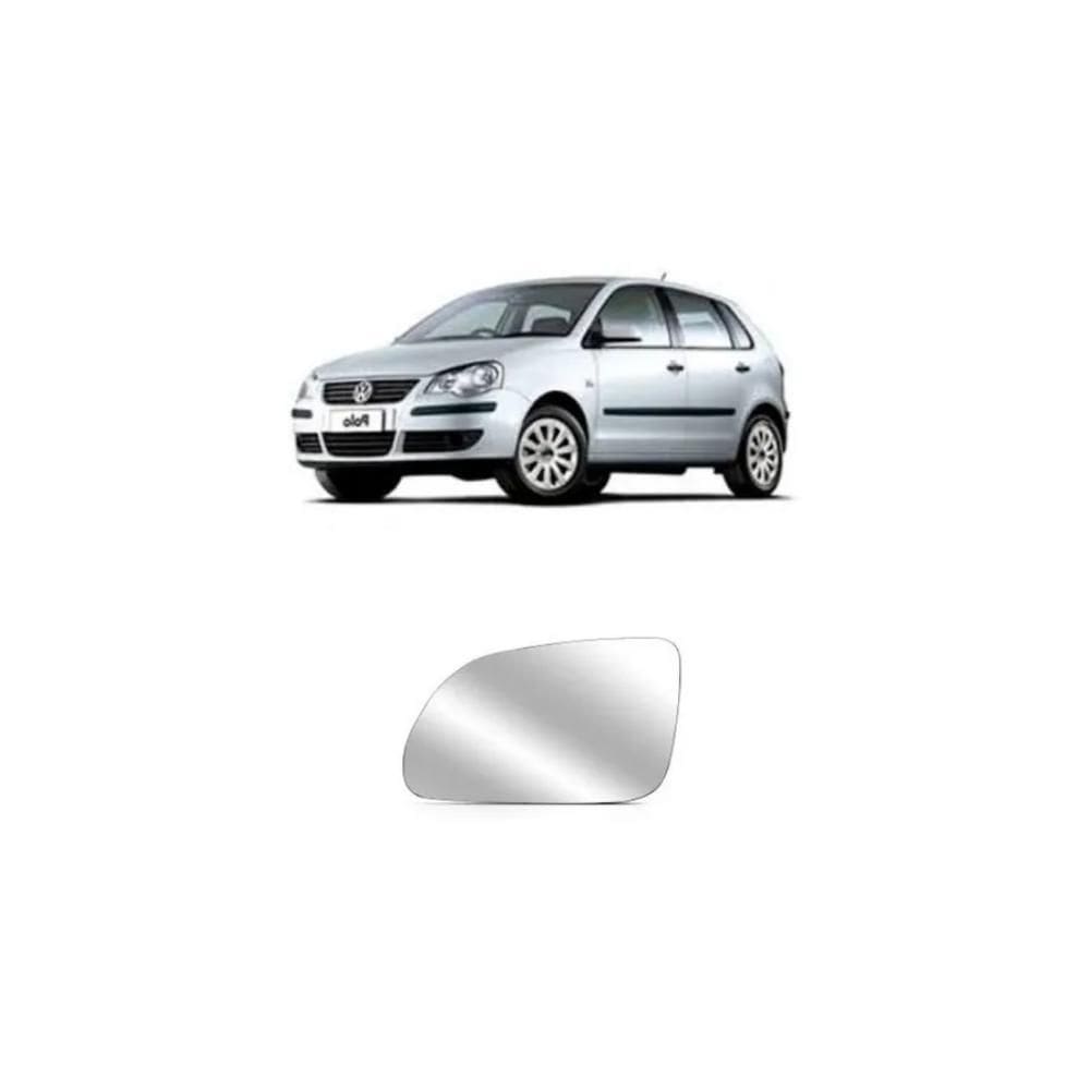 Lente retrovisor polo 2007 2008 2009 lado esquerdo