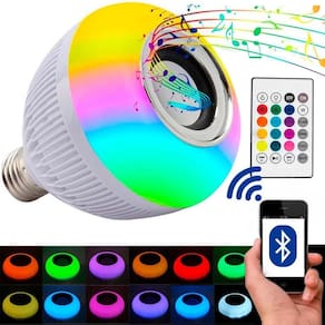 Lampada luz led rgb bluetooth música caixa som festa musica