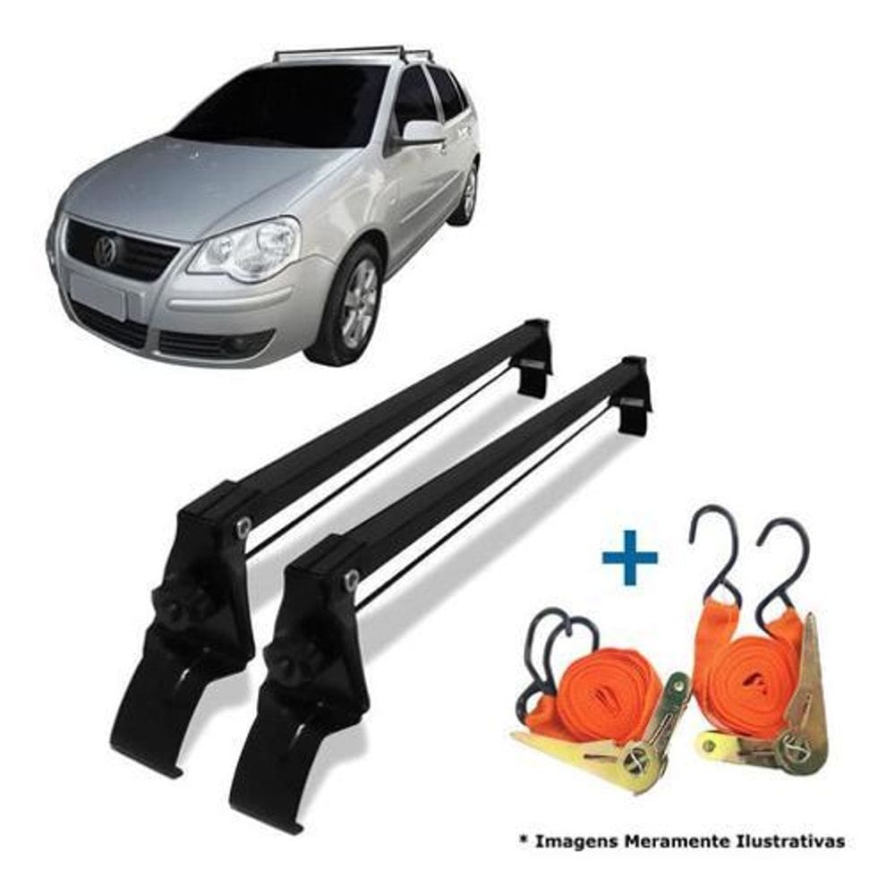 Rack Teto Vhip Polo Sedan 4 Pts 05 A 12 + 2 Cintas Catraca