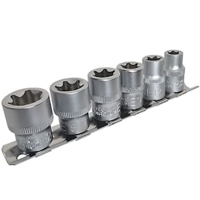 Jogo de soquete torx fêmea 3/8 pol. 6 peças eda 10-20mm