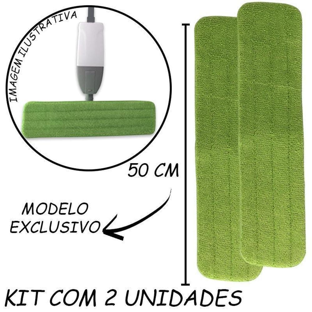 Kit 2 refil para mop spray perfect pro esfregão limpeza chão