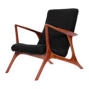 Poltrona Mona Plus Vk Anos 50 Suede Preto Cor Preto