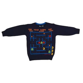 Blusa lã infantil masc Vira Mexe marinho e colorida