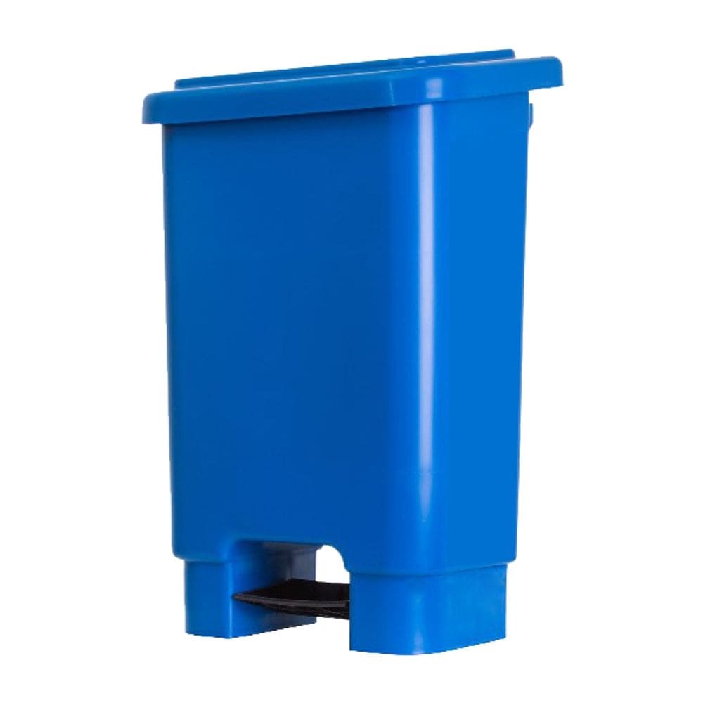 Lixeira Plastica 100L Com Pedal Azul