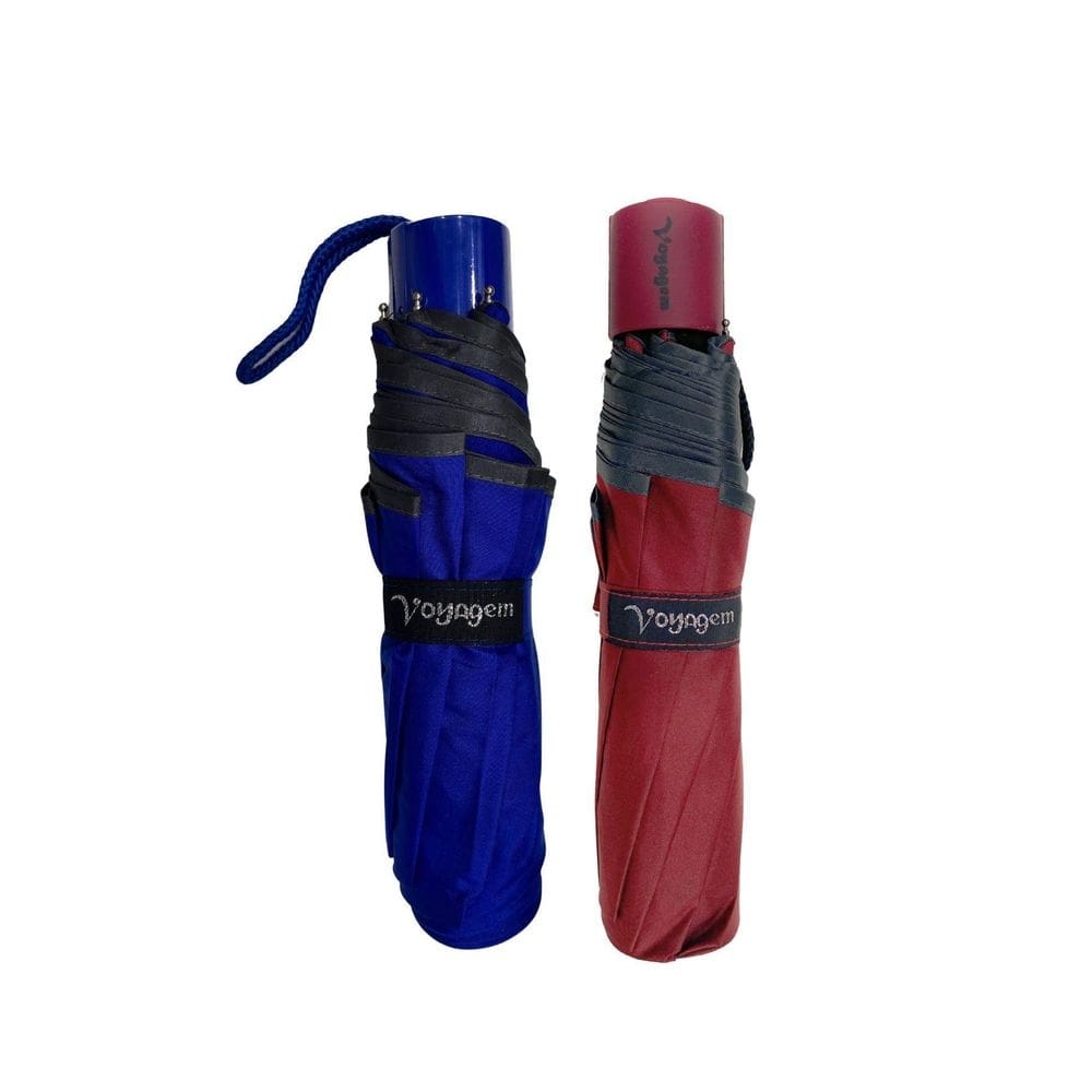 Kit 02 Guardas-Chuva Reforçado Voyagem Azul E Vermelho 010L