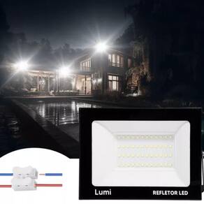 Refletor Led 200W Lumi Ultra Barato Preto Novo  Sito