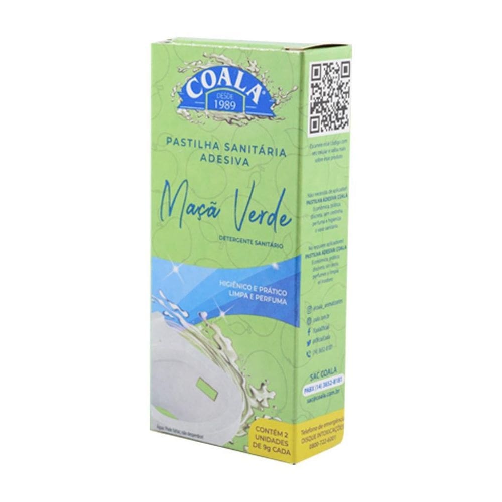 Pastilha adesiva 10g maca verde com 2 un coala