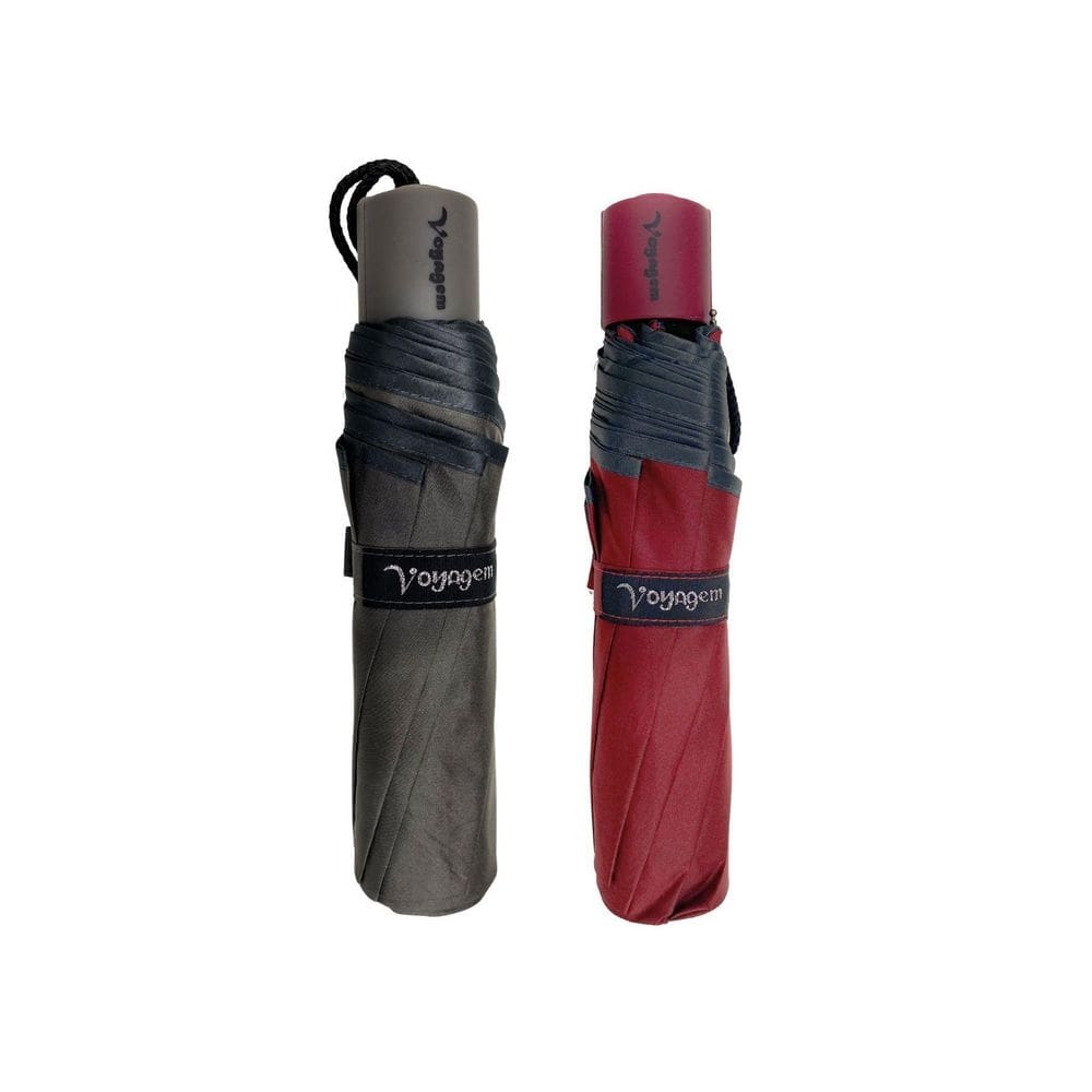 Kit 02 Guardas-Chuva Reforçado Voyagem Vermelho E Preto 010L