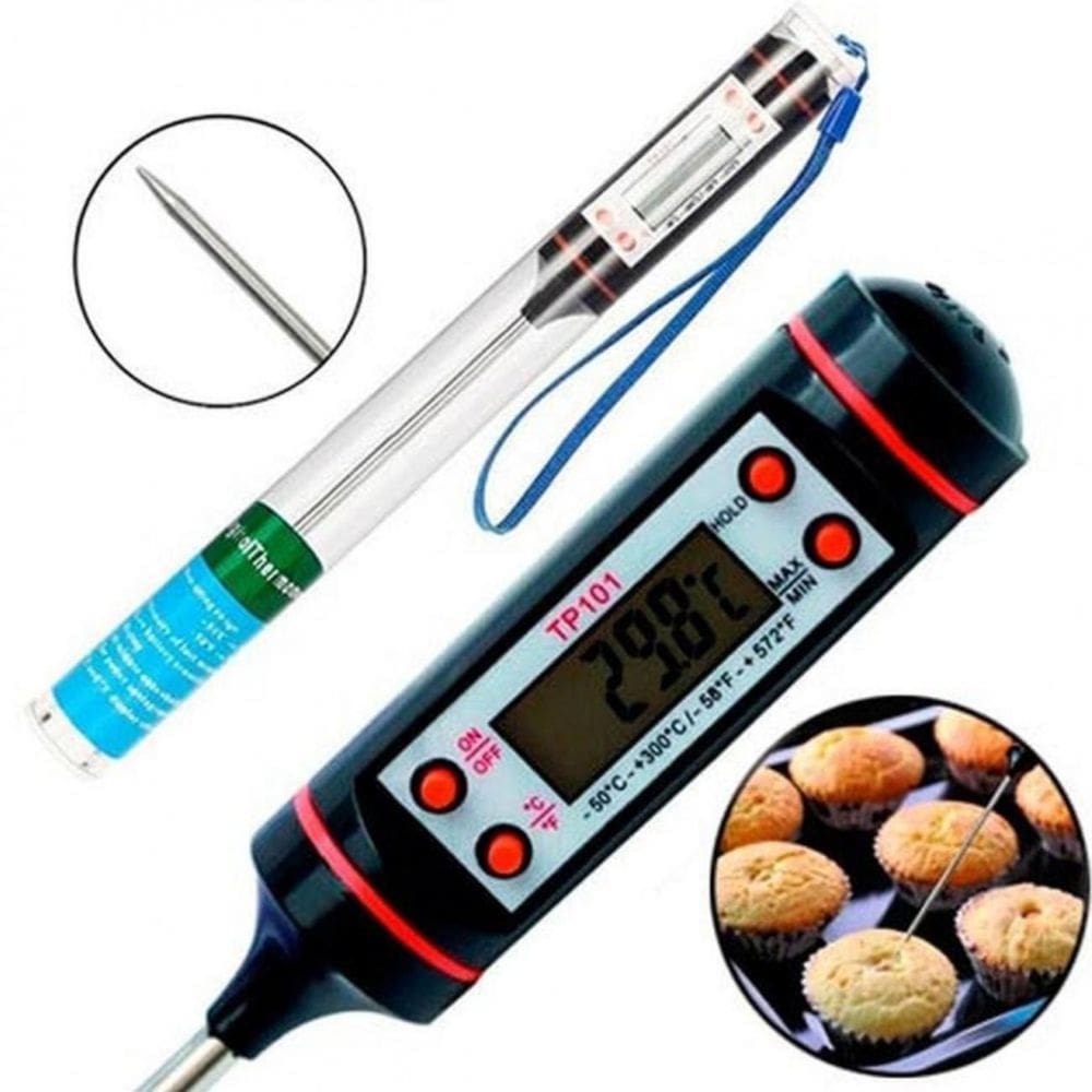 Termômetro Culinário Digital Espeto Alimento Cozinha