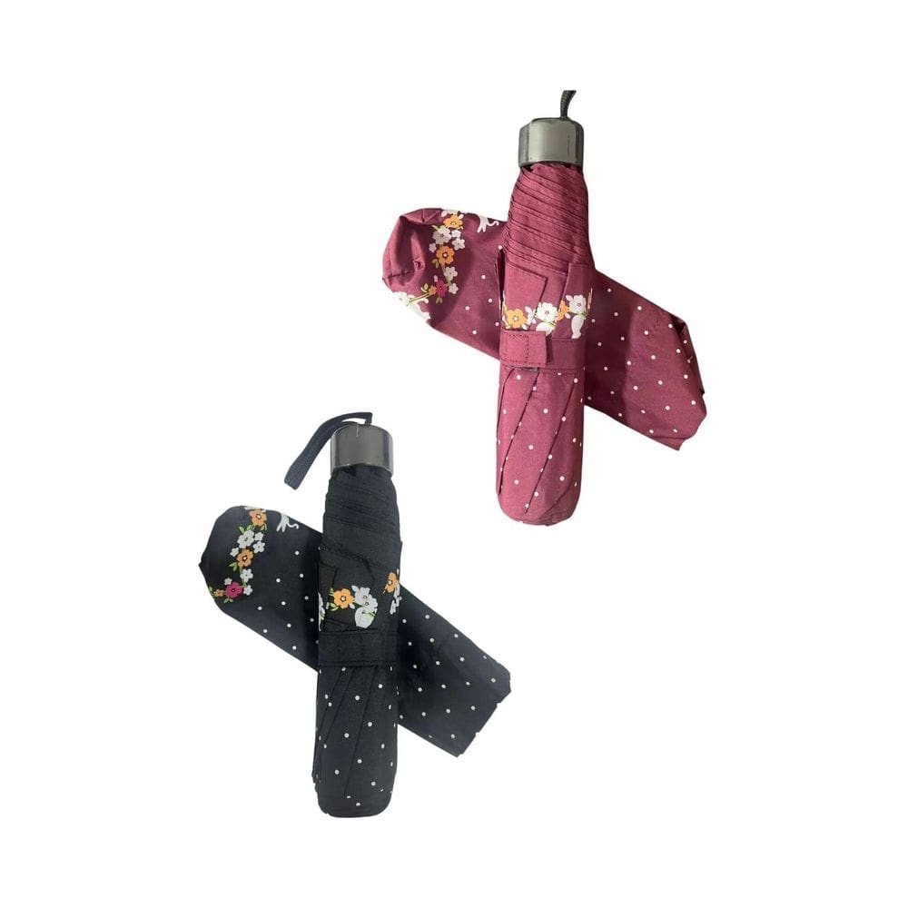 Kit 02 Sombrinha Fem Al Super Leve Voyagem Preto Vinho 3025