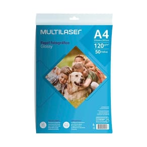 Papel Fotografico Glossy 120G A4 Com 50 Folhas-Pe035