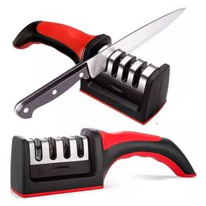 Amolador afiador de faca profissional com 4 afiadores inox