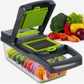 Cortador Ralador e Fatiador de Legumes Vegetais e Frutas Chef Multifuncional 16 peças Completo