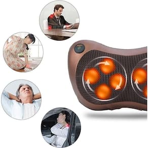Massageador Almofada Shiatsu Rotativa Infravermelho Massagem Pés Pescoço Pernas Coluna