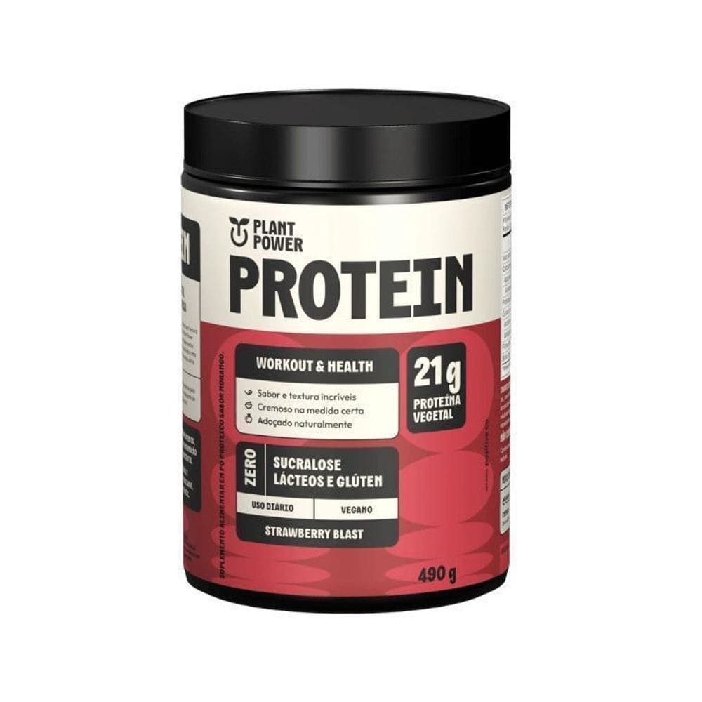 Proteína Vegana Morango Plant Power Protein 490G